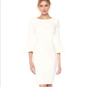 Calvin Klein white sheath dress